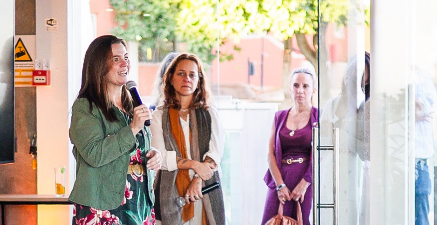 Ursula Canto, especialista em migração do The Florida Lounge, também apresentou o Jornada Flórida em Cascais.